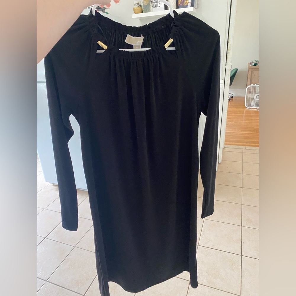 Michael Kors Black Dress with Gold Ring